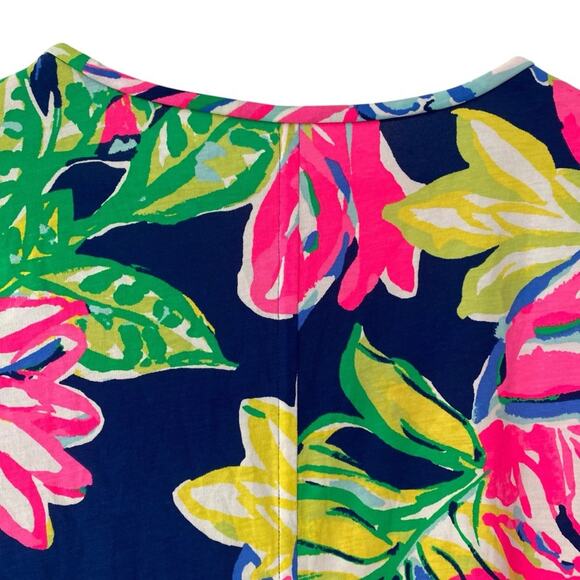 Lilly Pulitzer Kenzie Travelers Palm Resort Navy Dress NWTs size small - Picture 7 of 11